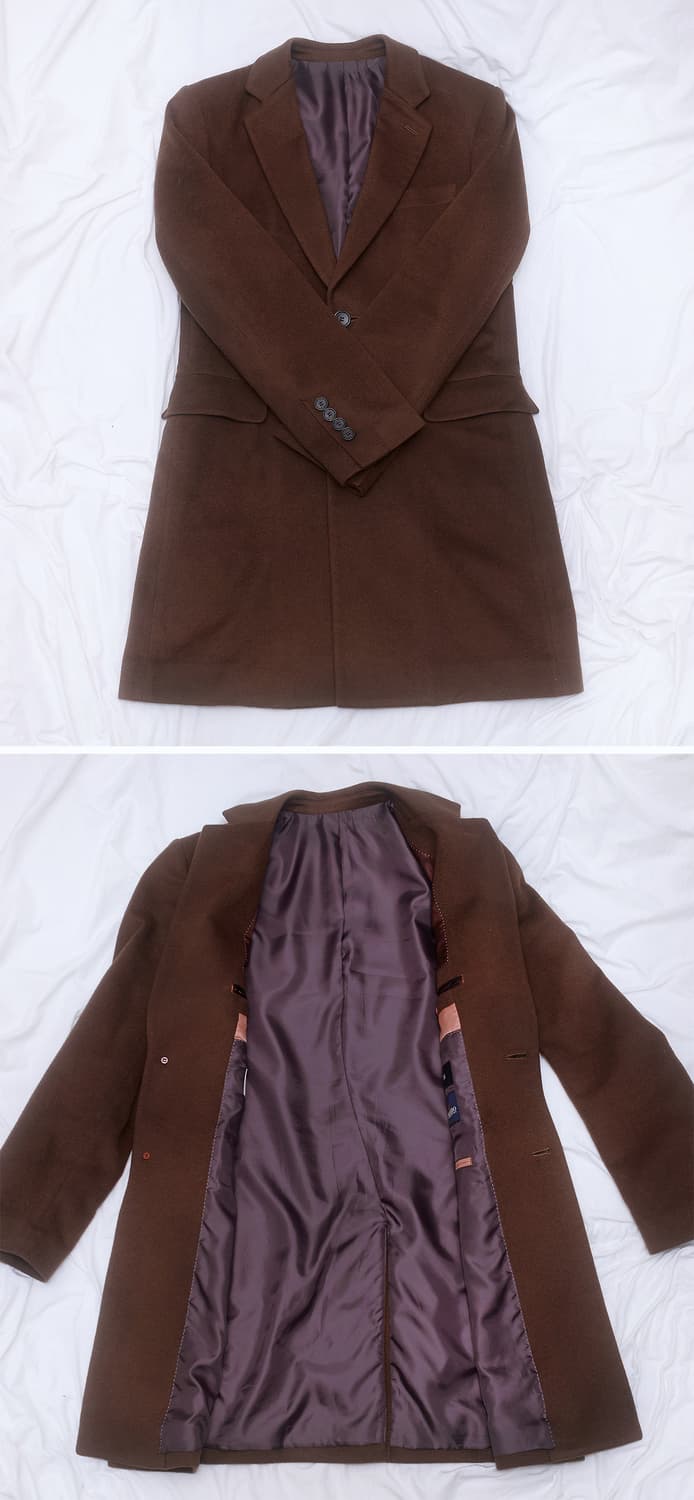 지이크 콜롬보 이태리 퓨어 캐시미어 싱글 클래식 코트 (95-100) 상품이미지3