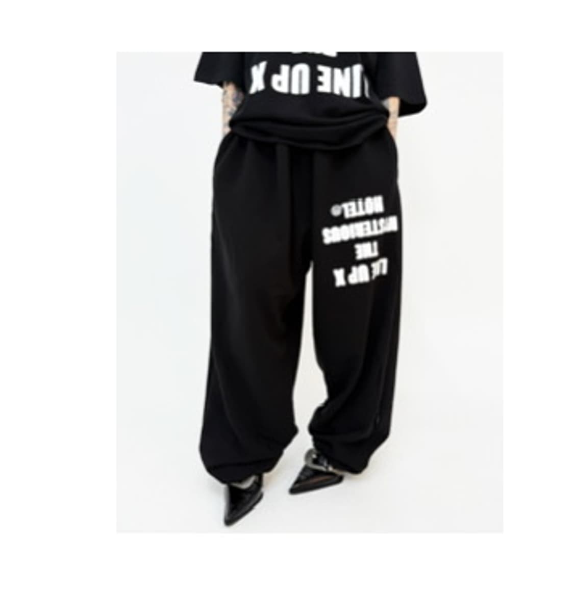더미스테리어스호텔 X TMH 조거 팬츠 블랙 상품이미지3