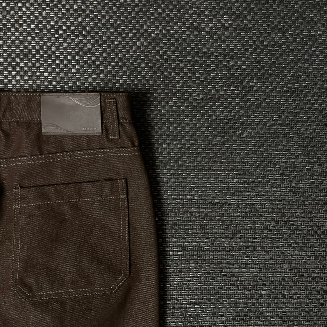 (30) 미나브 브라운 와이드 핀턱 데님 팬츠 M 상품이미지7