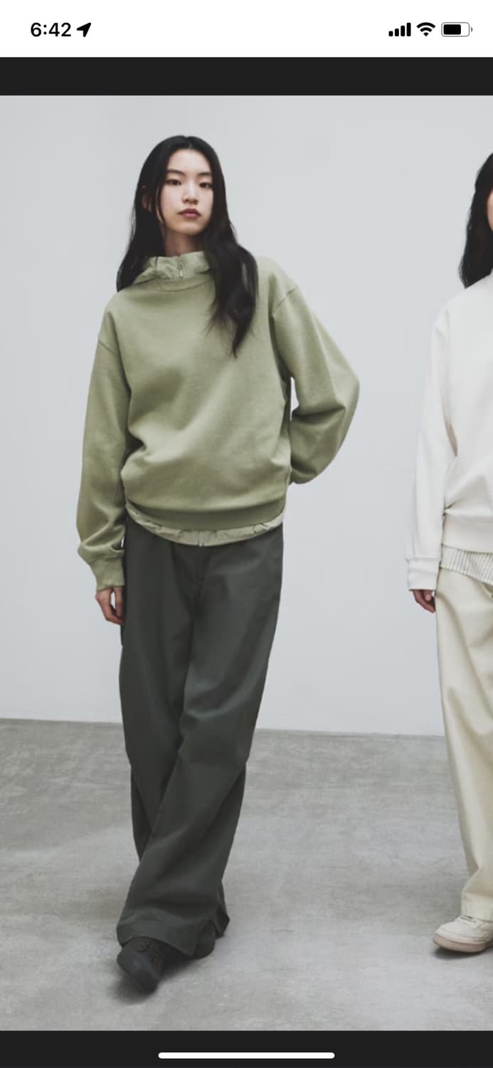 유니클로 포켓터블 uv 바람막이 라이트 그린 M 상품이미지2