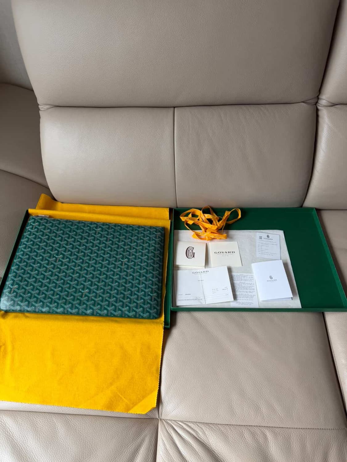 풀구성 + 인보이스 / GM / 고야드 세나 클러치 그린 상품이미지1