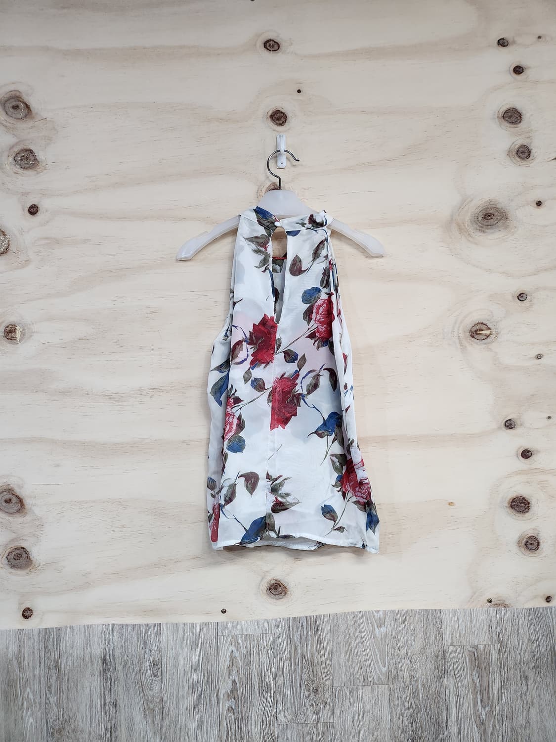 1071) 장미무늬 홀터넥 블라우스 상품이미지2