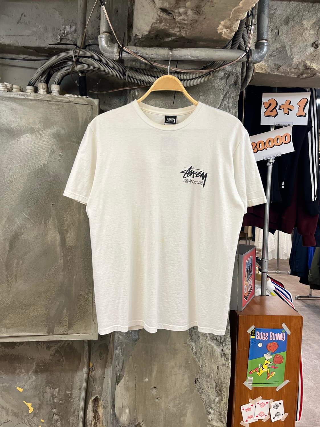 스투시 로스엔젤레스 반팔티 화이트 M #csz3659 상품이미지2