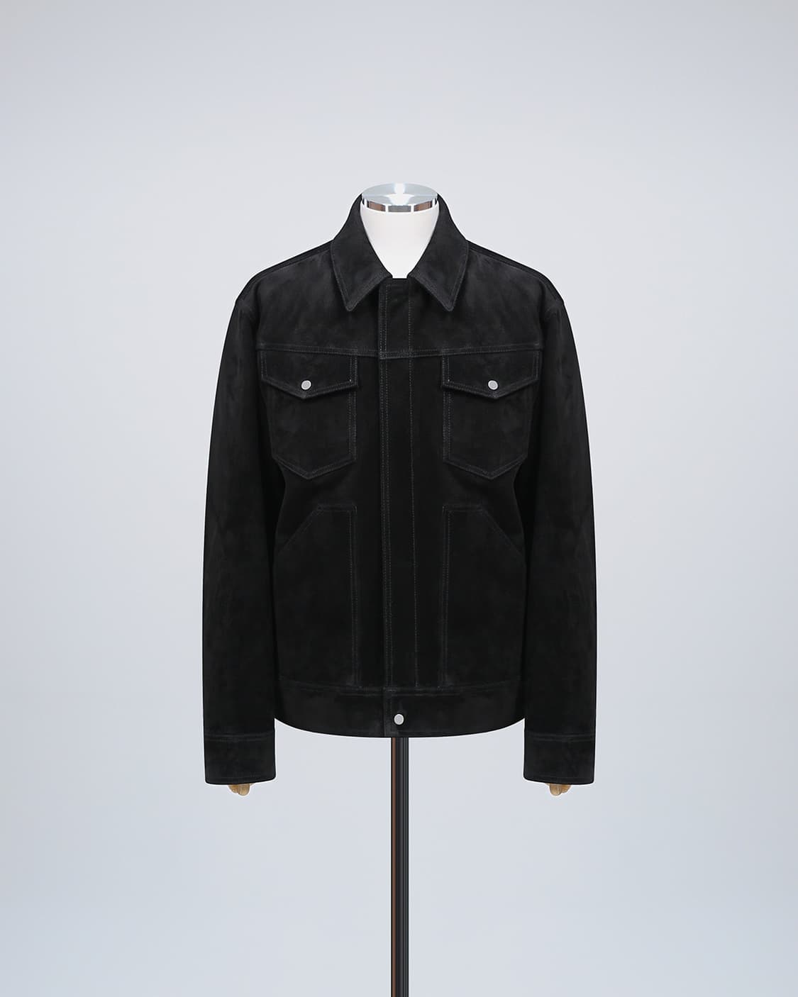 LAMSRINO 스웨이드 트러커 자켓 상품이미지5