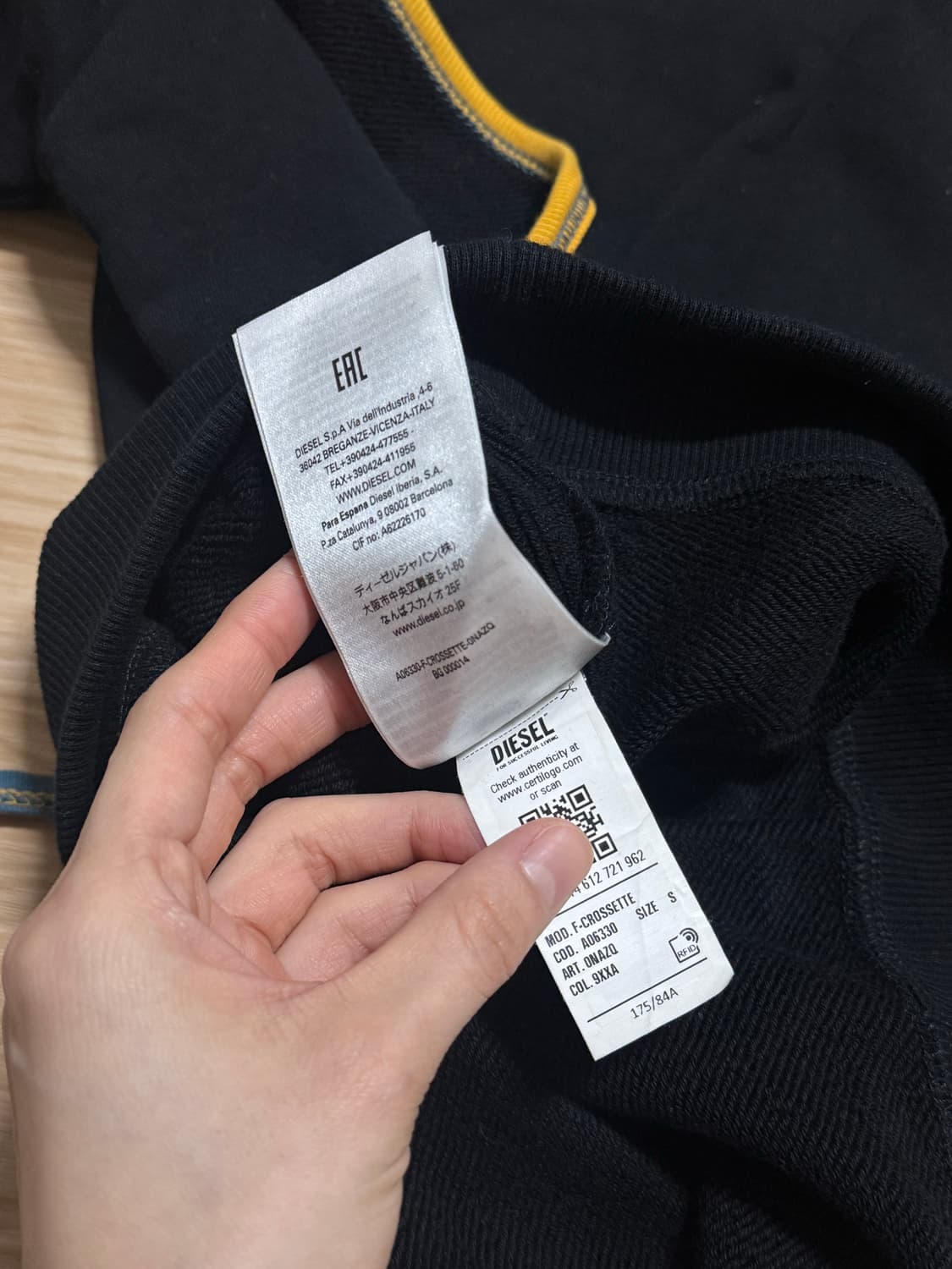 디젤 f-crossette 맨투맨  상품이미지8