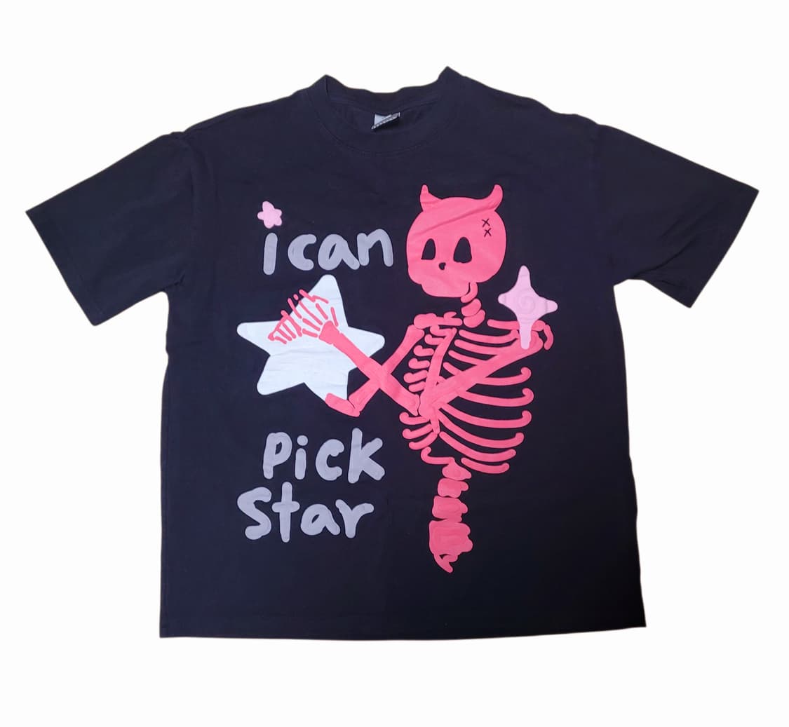 펑크키치y2k 악마 스컬 해골 반팔 티셔츠 상품이미지1