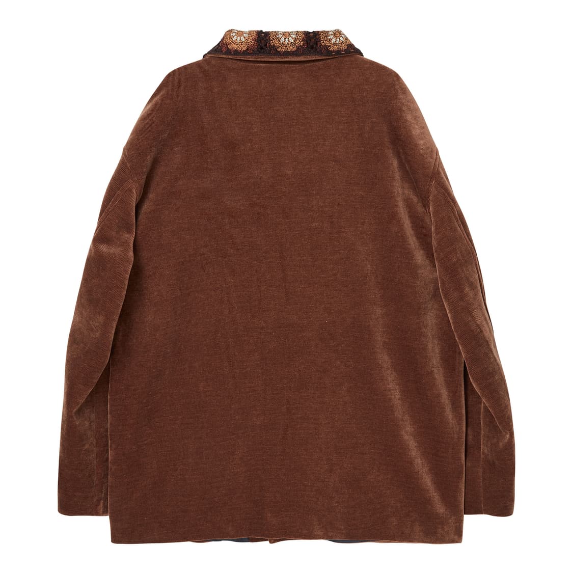 [M] 빈티지 가먼츠 레더 버튼 핸드메이드 자켓 브라운 상품이미지2