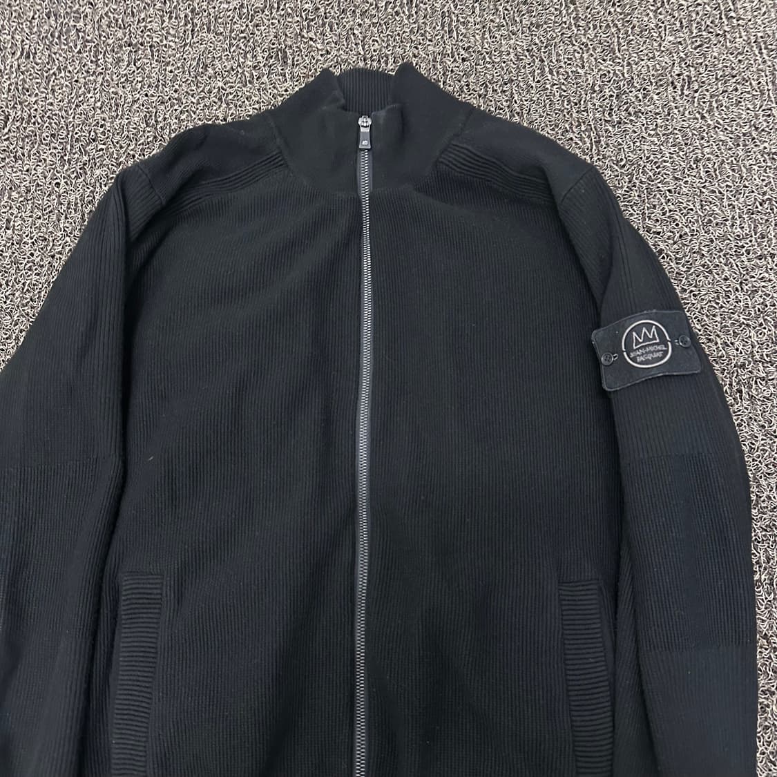장미쉘바스키아 남성 골프웨어 니트 집업 블랙 95사이즈 상품이미지2