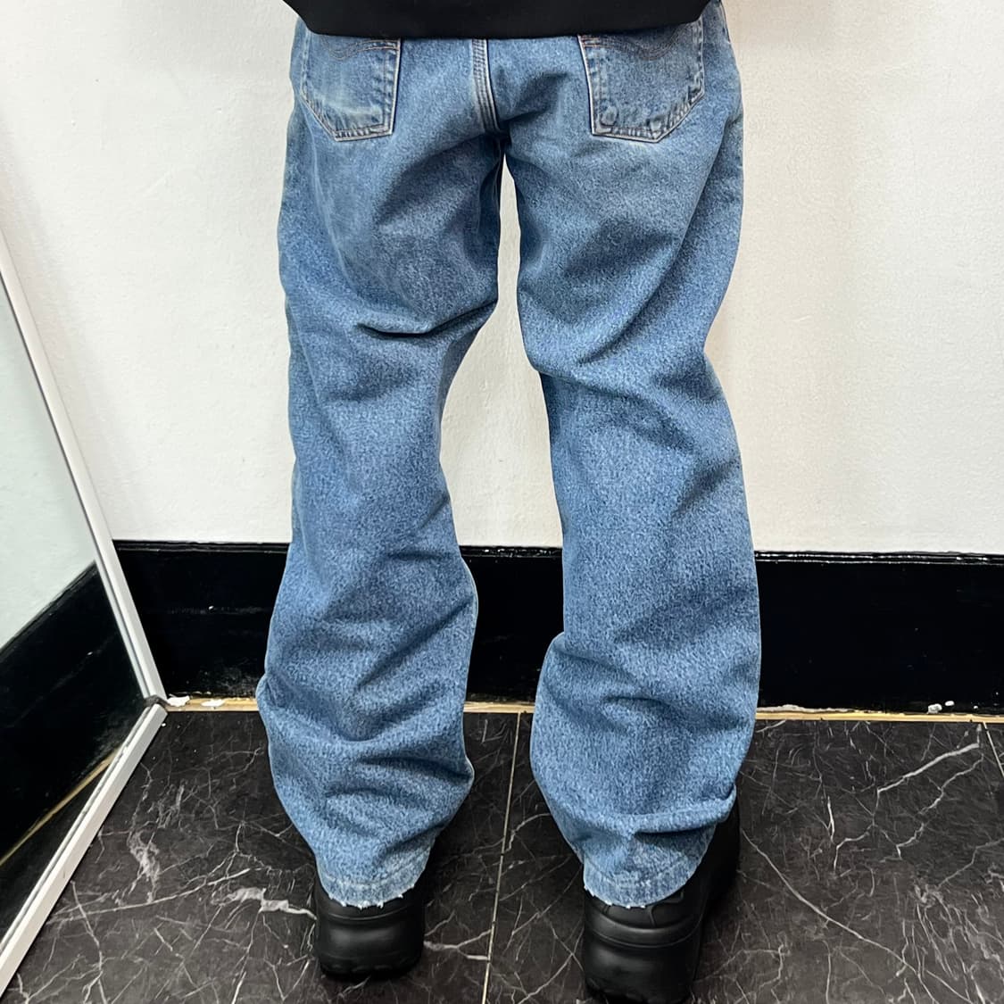 칼하트 B155 연청 데님 기모 팬츠 상품이미지3