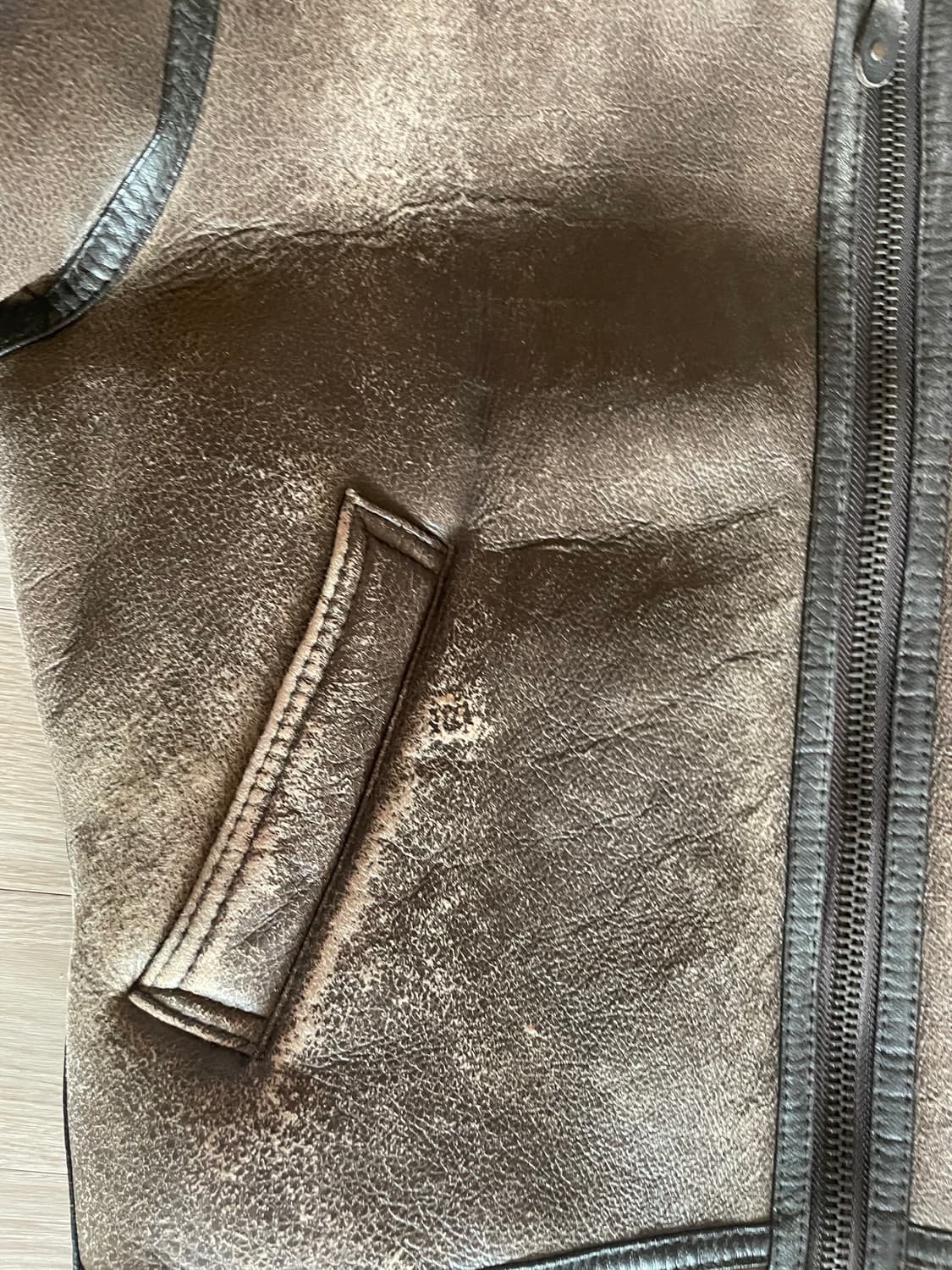 빈티지 브라운 무스탕 양가죽 상품이미지9