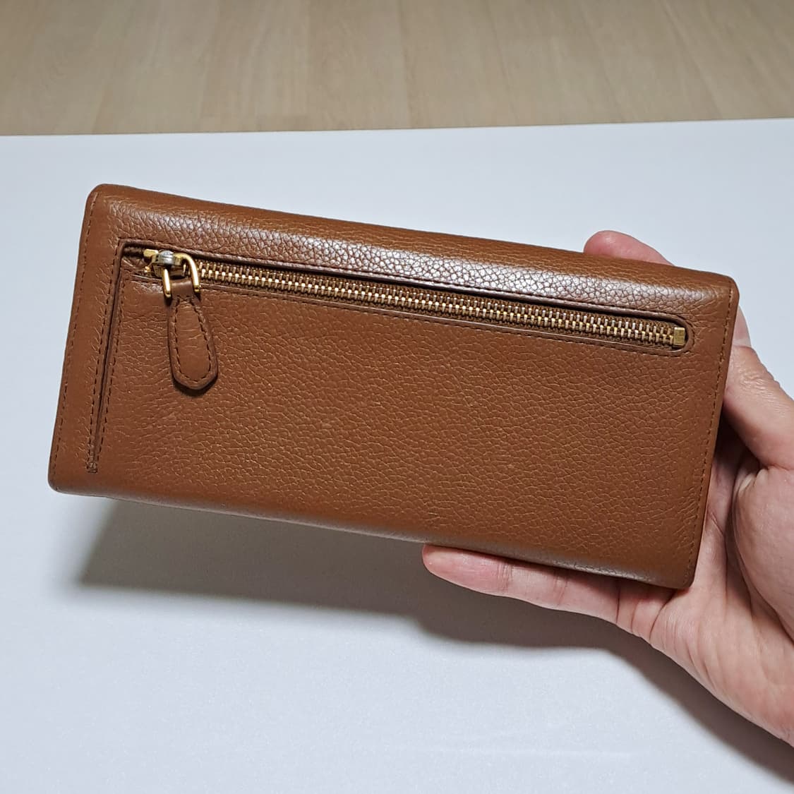 [100%/정품] 프라다 브라운 그레인 레더 장지갑, 프라다장지갑 상품이미지3