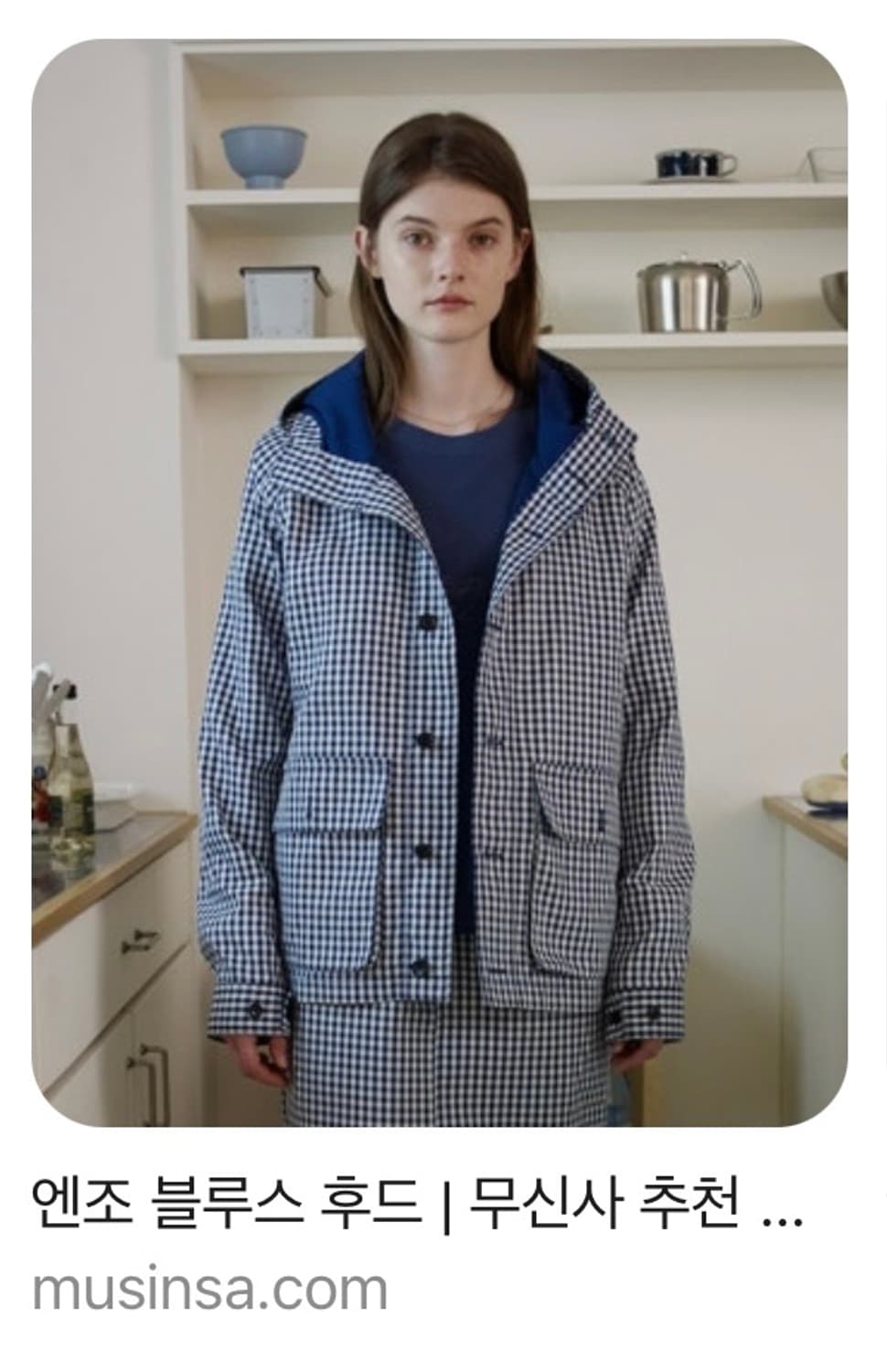 엔조블루스 후드 버튼 자켓(실물사진) 상품이미지1