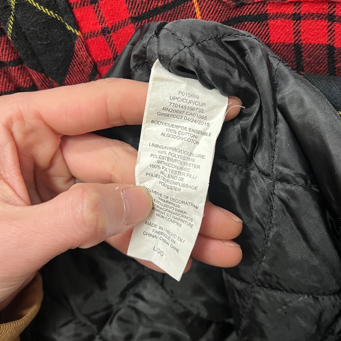 디키즈 퀼팅 체크 셔츠 자켓 L 상품이미지4