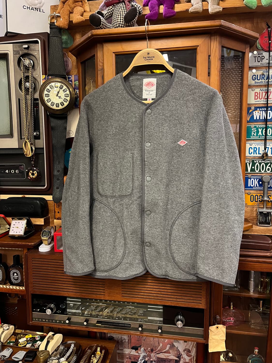 단톤 플리스 가디건 자켓 상품이미지1