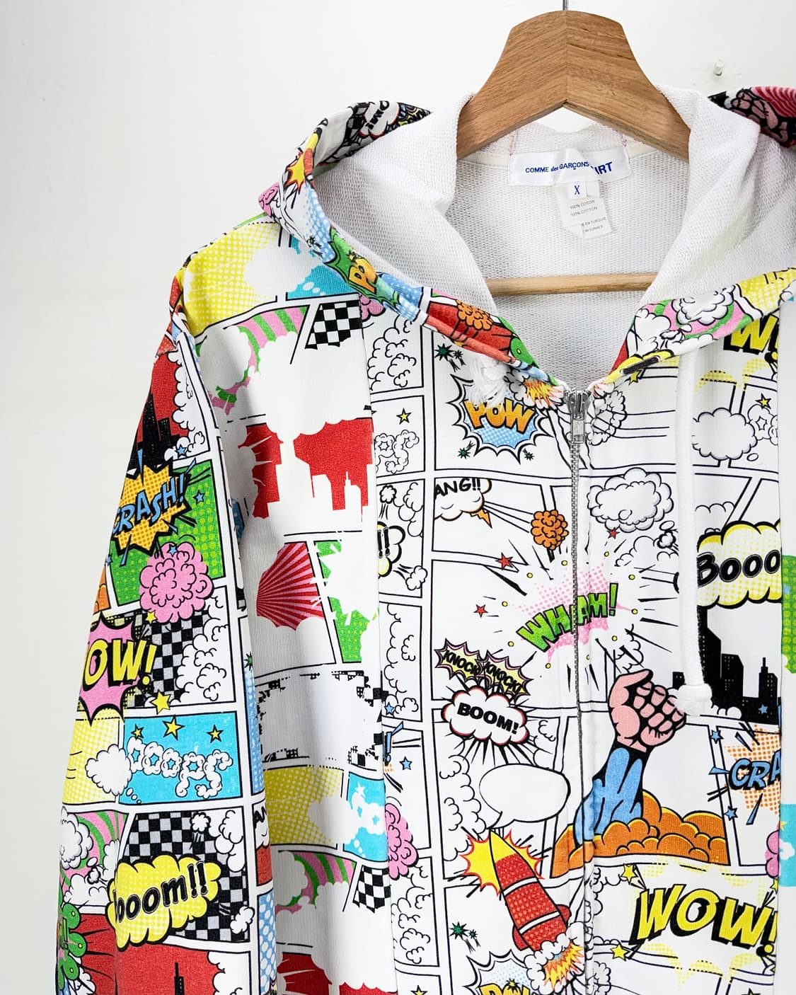 꼼데가르송 셔츠 카툰 프린팅 풀 지퍼 후디 스웨트 자켓 상품이미지2