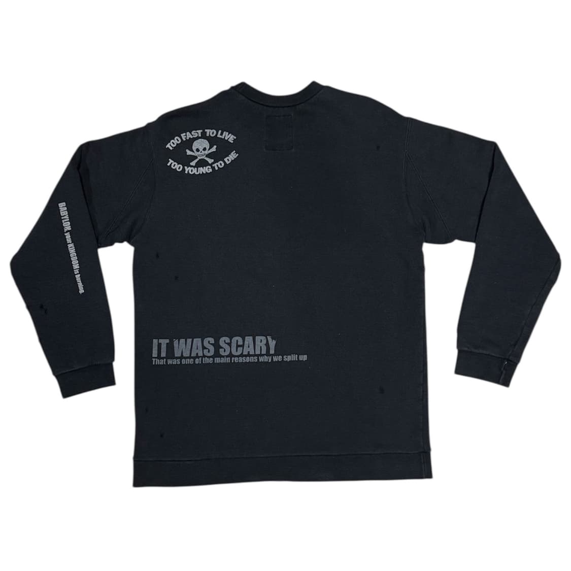 2004 네이버후드 데미지 가공 맨투맨 스웨터 상품이미지2