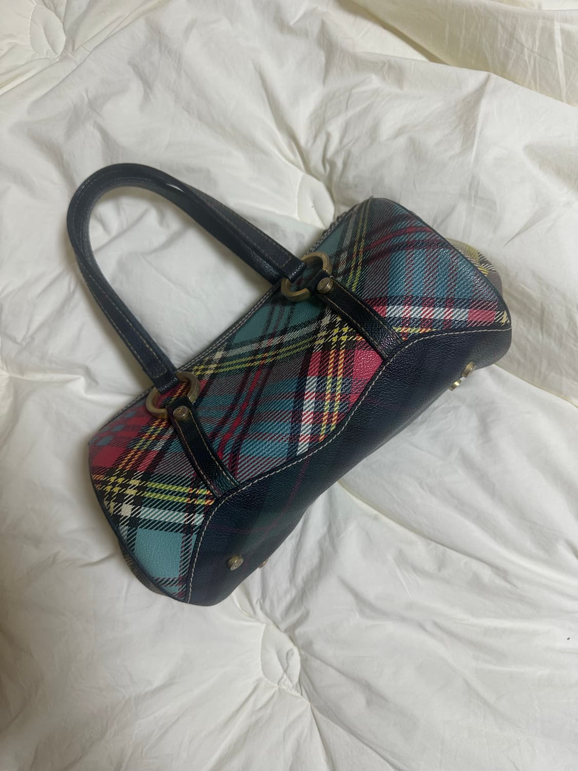 비비안웨스트우드 체크 토트백 상품이미지3