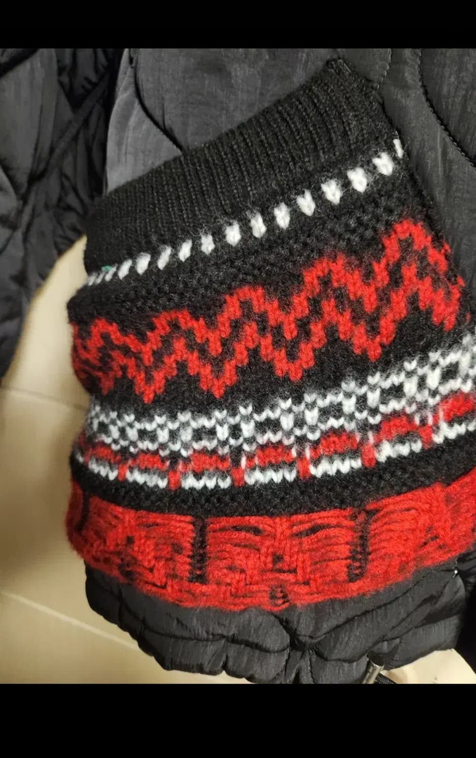 앤더슨벨  유니섹스 니트패치 퀼팅 블루종 점퍼  상품이미지7