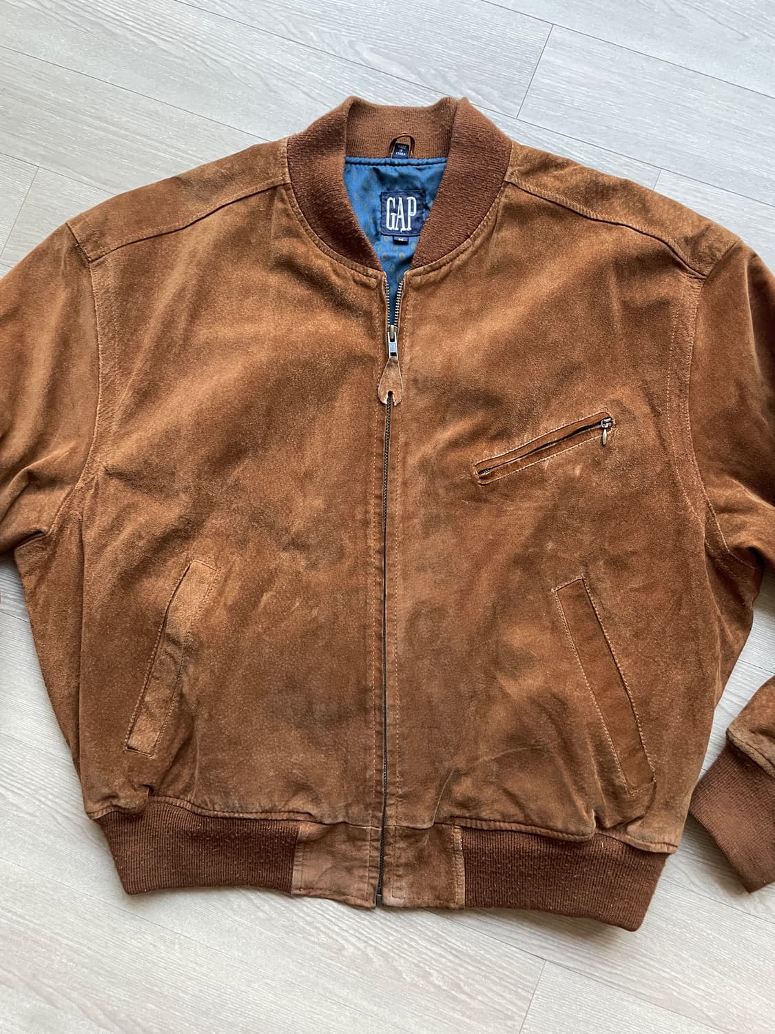 올드갭 스웨이드 블루종 자켓 old gap 상품이미지7