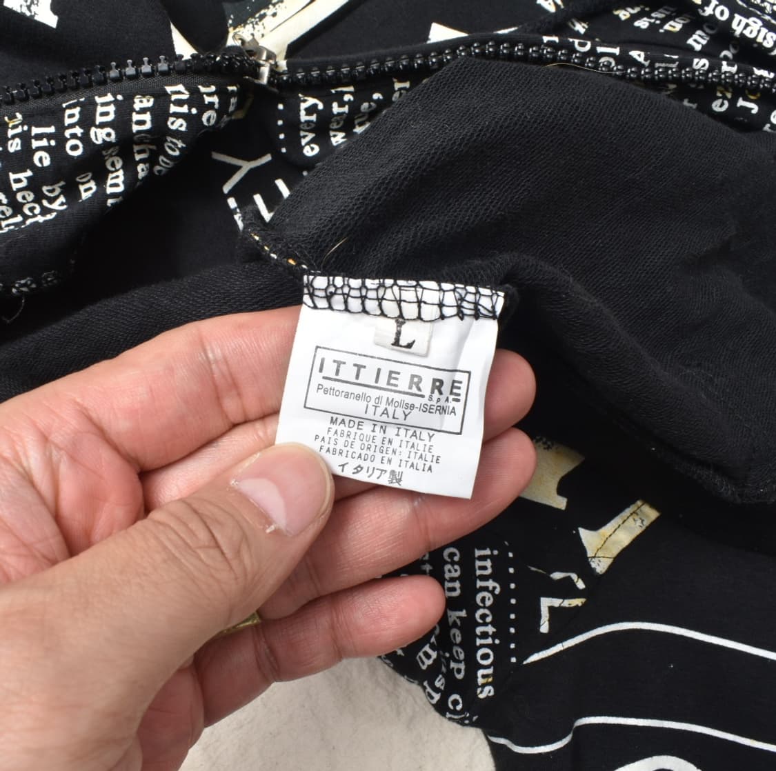 존 갈리아노 뉴스페이퍼 프린팅 후드집업 자켓 L N0721 상품이미지9