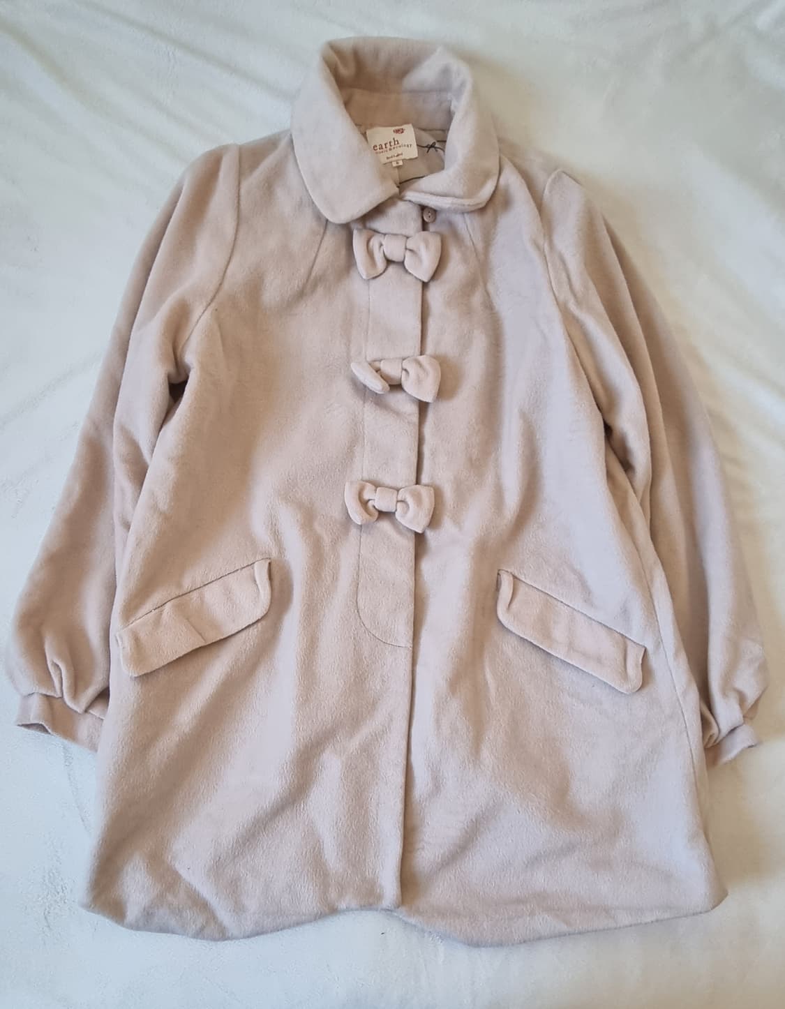 빈티지 갸루 리본 코트 상품이미지1