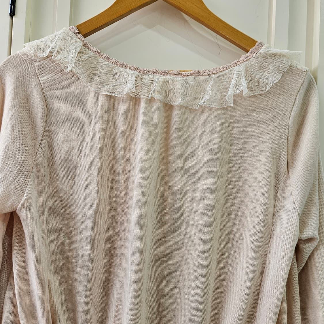 엑시즈팜 레이스 드레이프 롱 가디건 상품이미지8