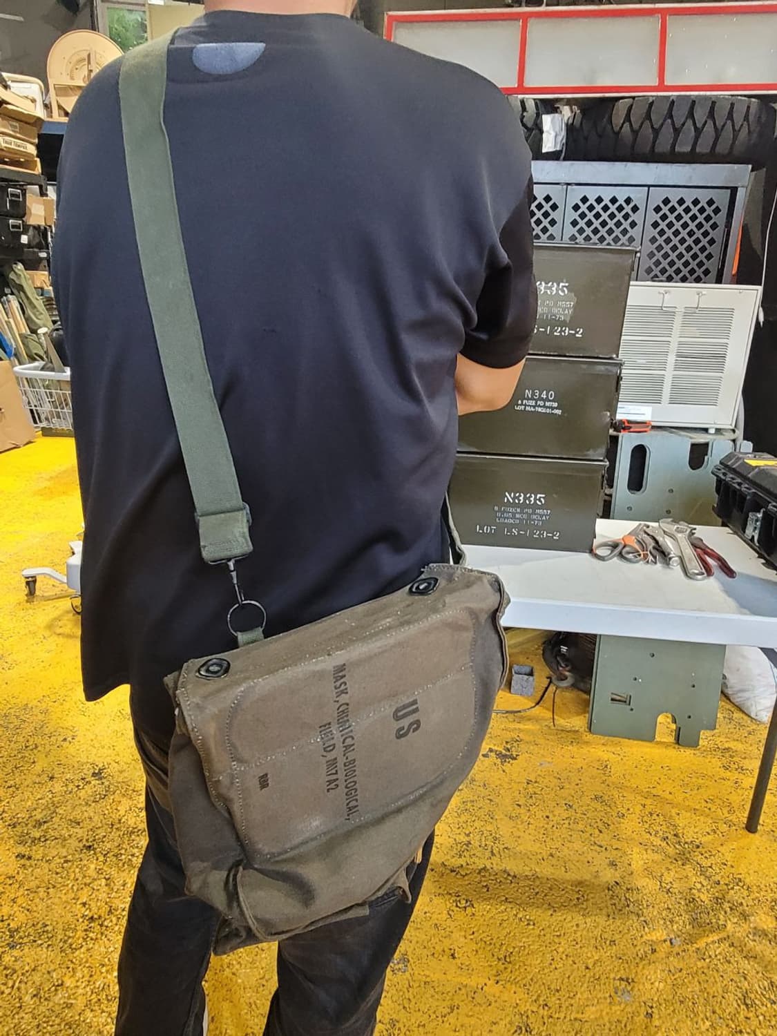 미군 월남전 빈티지 캔버스 크로스백 상품이미지1