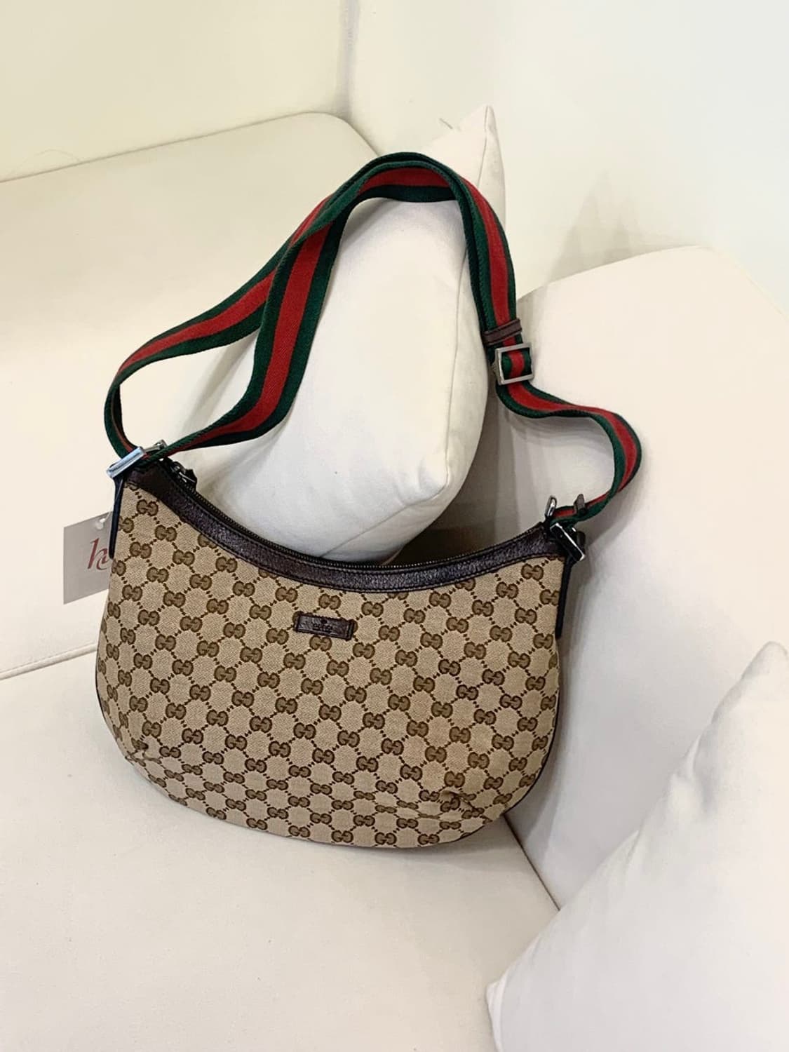 구찌 GG 캔버스 반달 크로스백 (정품) 상품이미지1