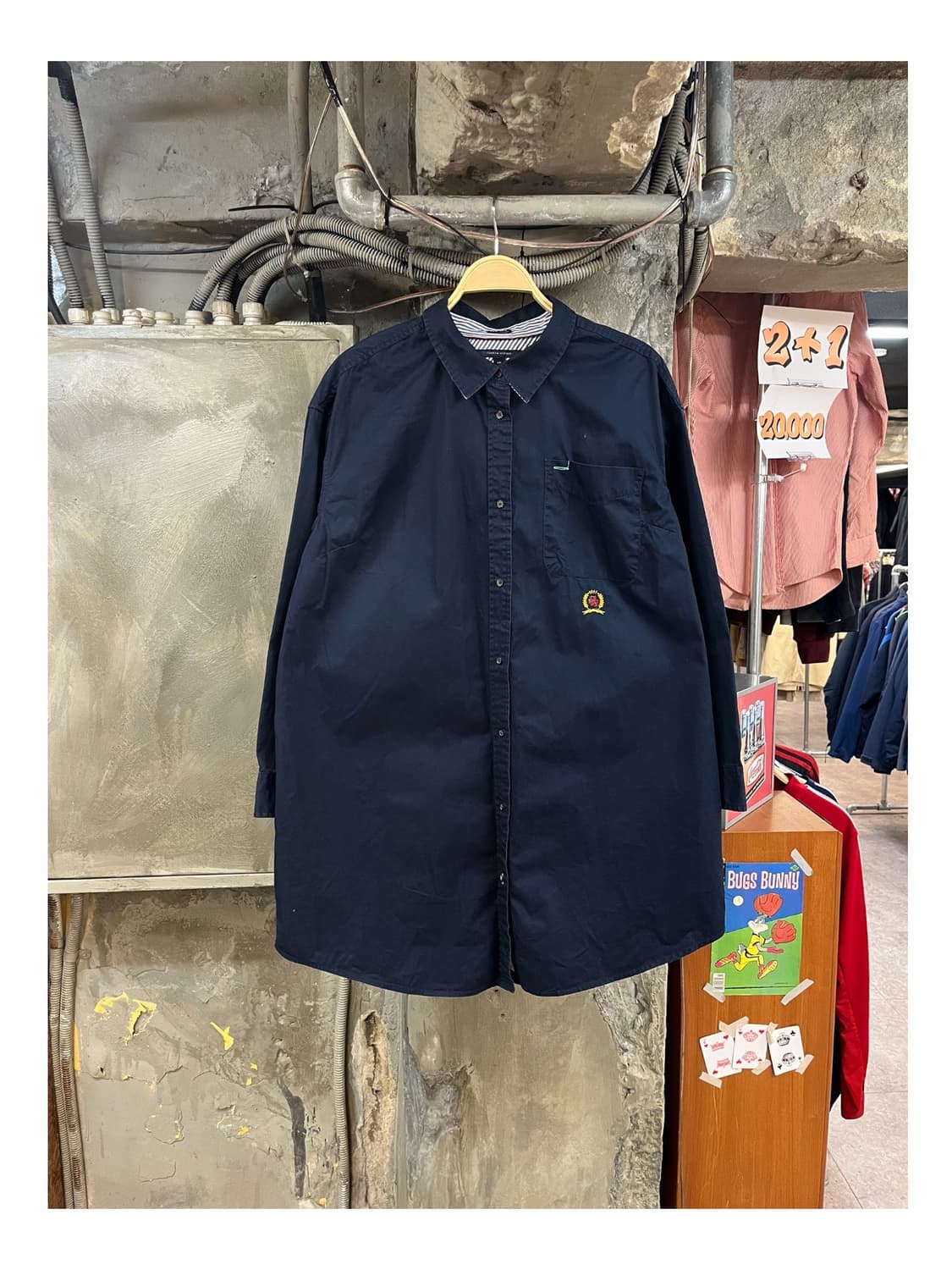 타미힐피거 셔츠 네이비 L #csz3070 상품이미지1