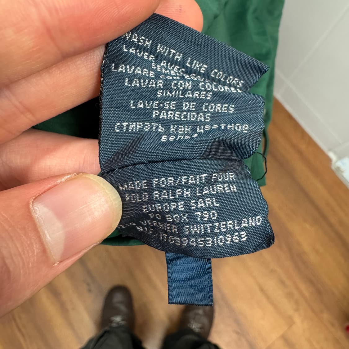 00s 폴로 랄프로렌 해링턴 자켓 안감 플리스 디테일 딥그린 상품이미지7