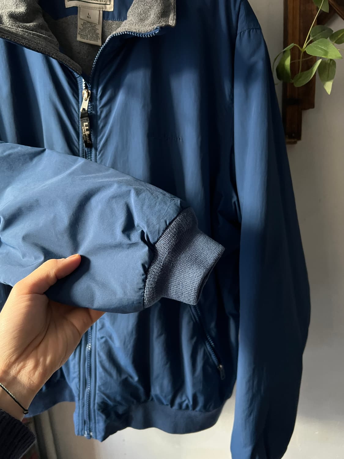 [L]엘엘빈 USA 플리스 라이닝 네이비 웜업 자켓 상품이미지5