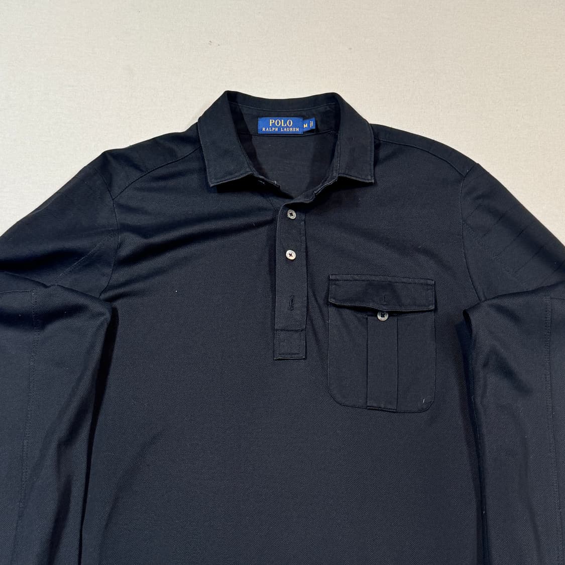 M) 폴로 랄프로렌 블랙 포켓 긴팔 셔츠 상품이미지3