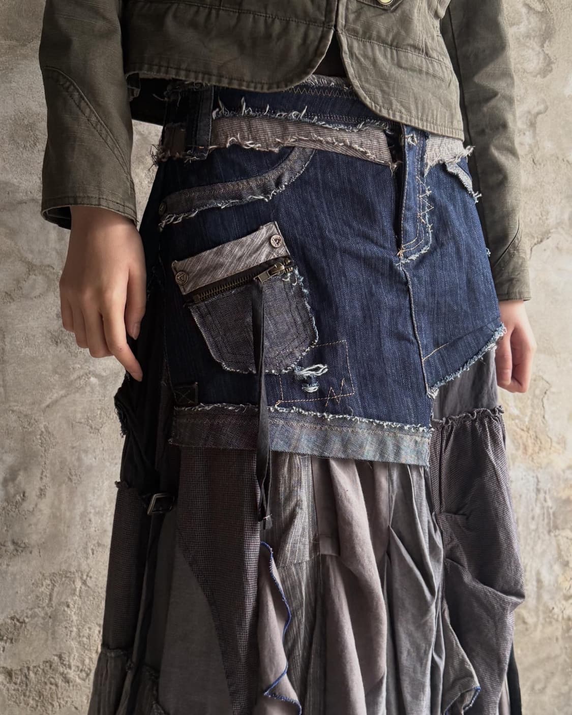 Patch Detail Skirt 상품이미지3