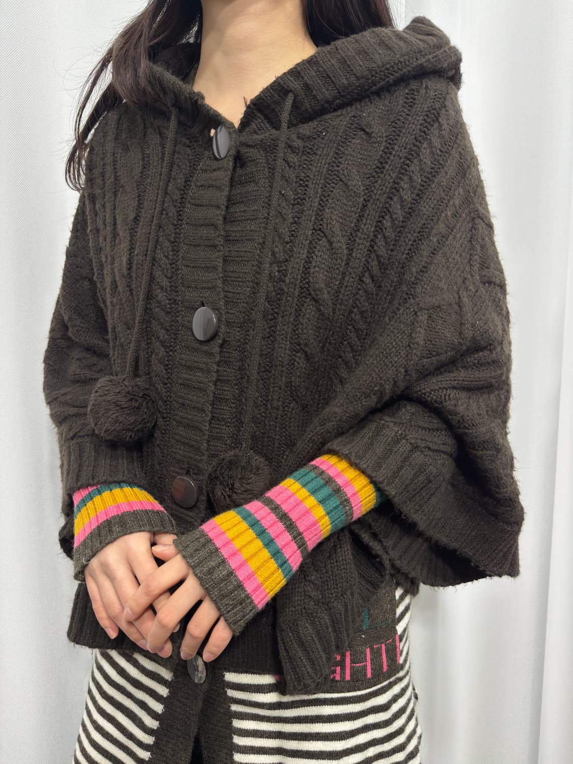 brown stripe design cardigan 상품이미지6