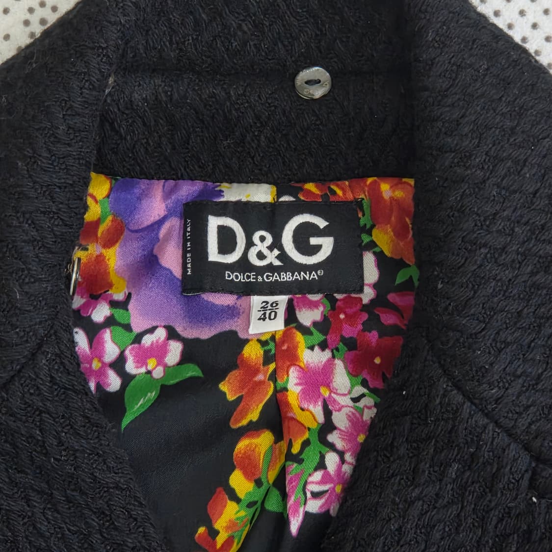 D&G 돌체앤가바나 블랙앤데님 더블 브레스트 울 코트 상품이미지6