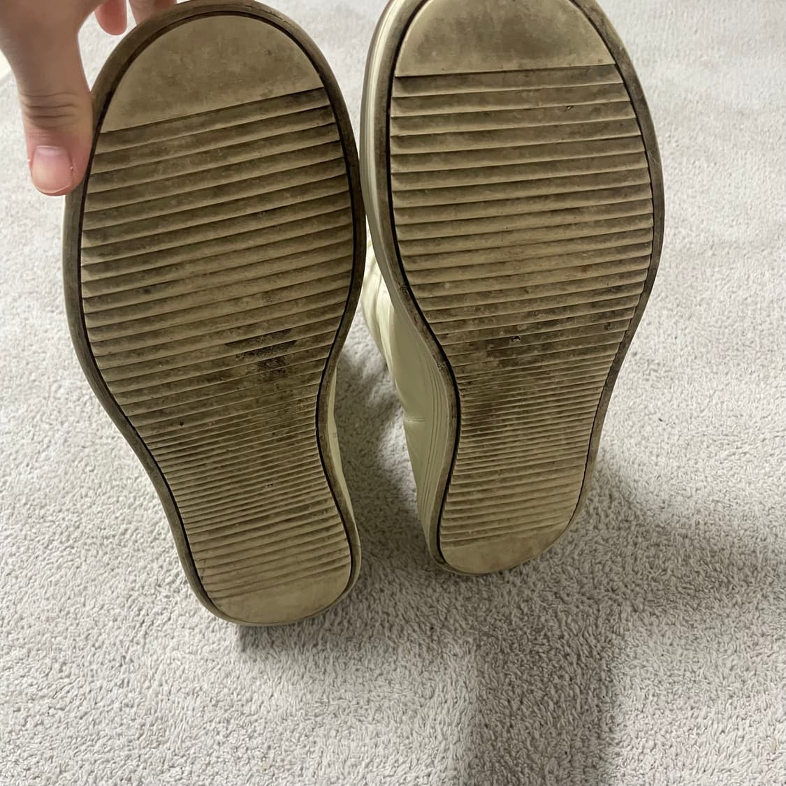 260) 릭오웬스 레더 밀크 화이트 하이탑 상품이미지5