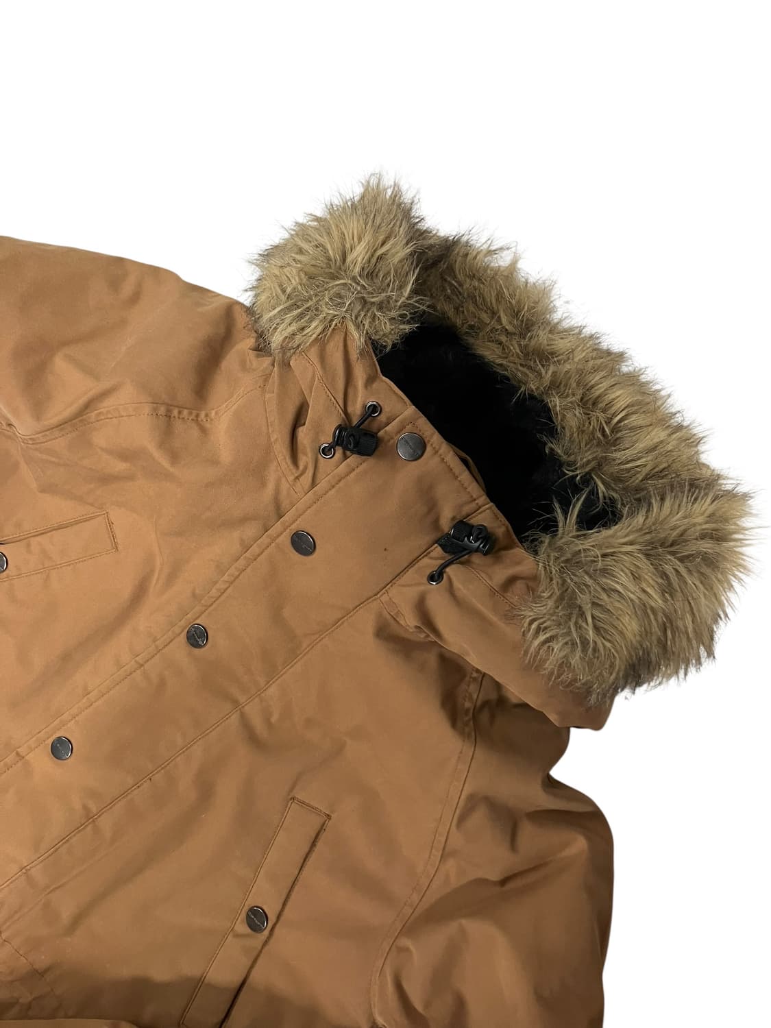 칼하트 브라운 퍼 후드 패딩 점퍼 M 상품이미지2