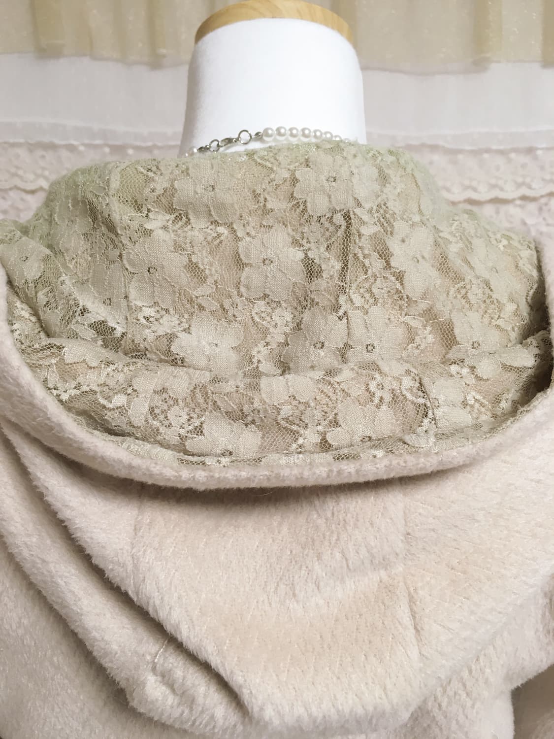 빈티지 엑시즈팜 레이스 후드 코트 상품이미지2