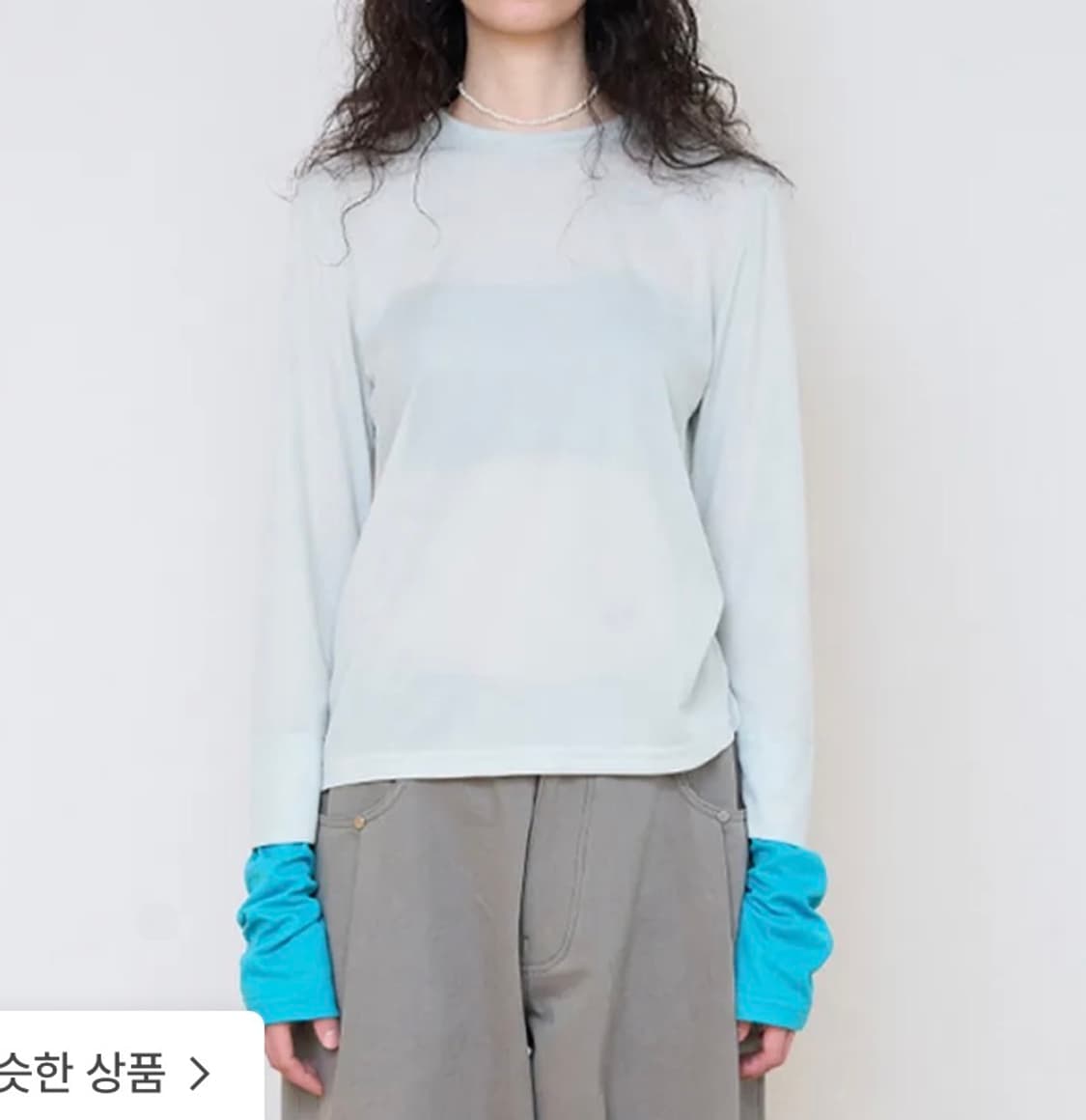 Seen 더블 슬리브 롱티셔츠 상품이미지1