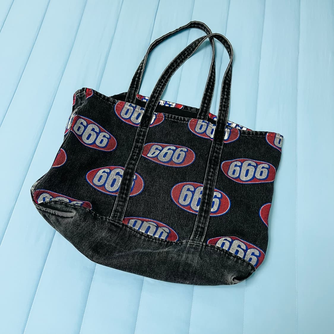 슈프림 666 데님 토트백 상품이미지2