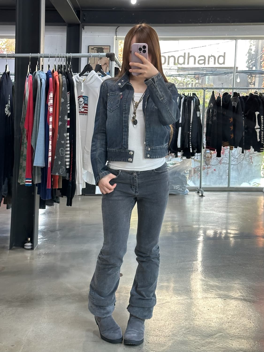 리바이스 엔지니어드 진 넥버클 락시크 데님자켓 상품이미지3