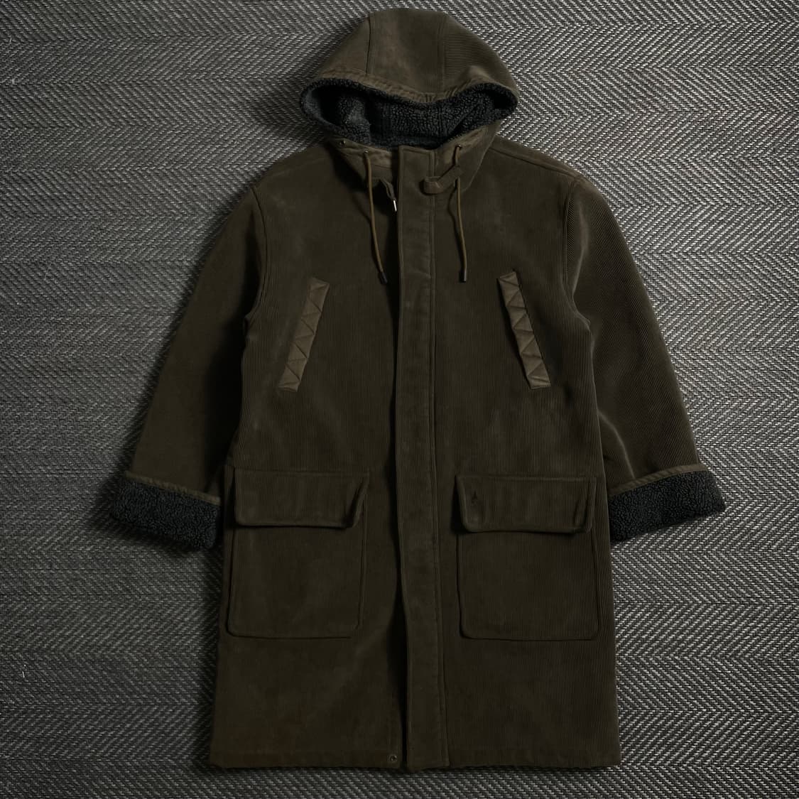 빈폴 스포츠 양털 라이닝 코듀로이 후드 코트 y 4677 상품이미지1