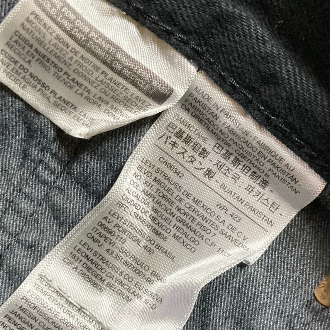 리바이스 501 빅E 블랙진 W30 L32 상품이미지5