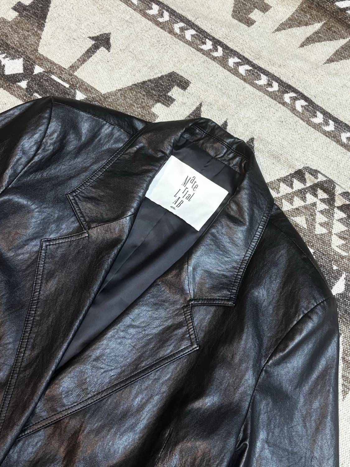 Material Lab 싱글 비건 레더 자켓   상품이미지5