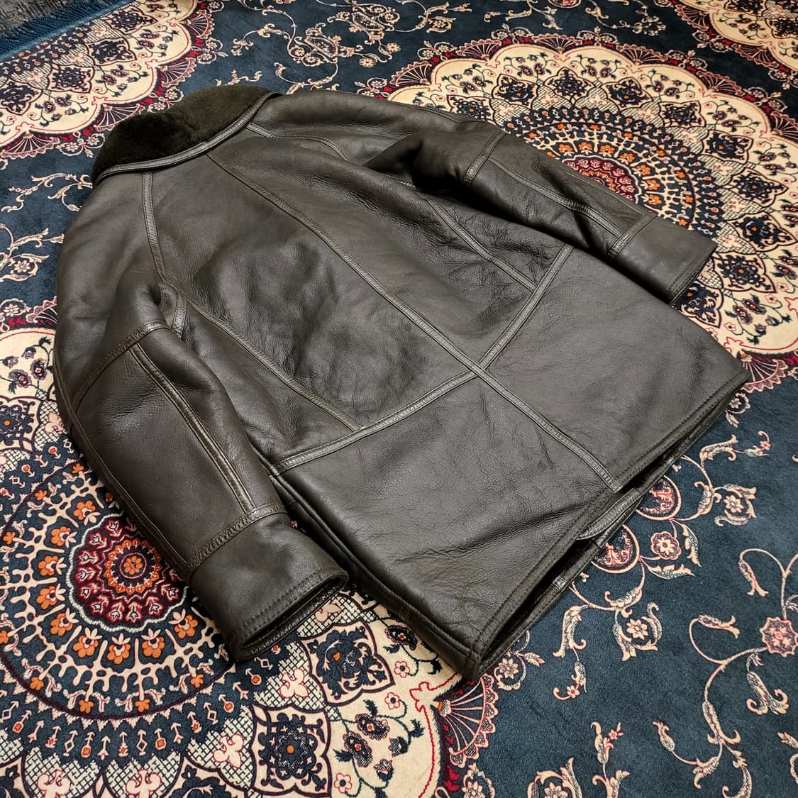 리얼 레더 무스탕 자켓 (L) 상품이미지6