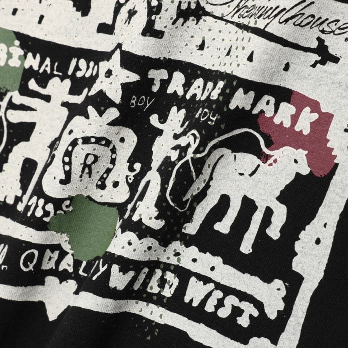 더 바이닐 하우스의 카우보이 링거 반팔 티셔츠 블랙 M 상품이미지5