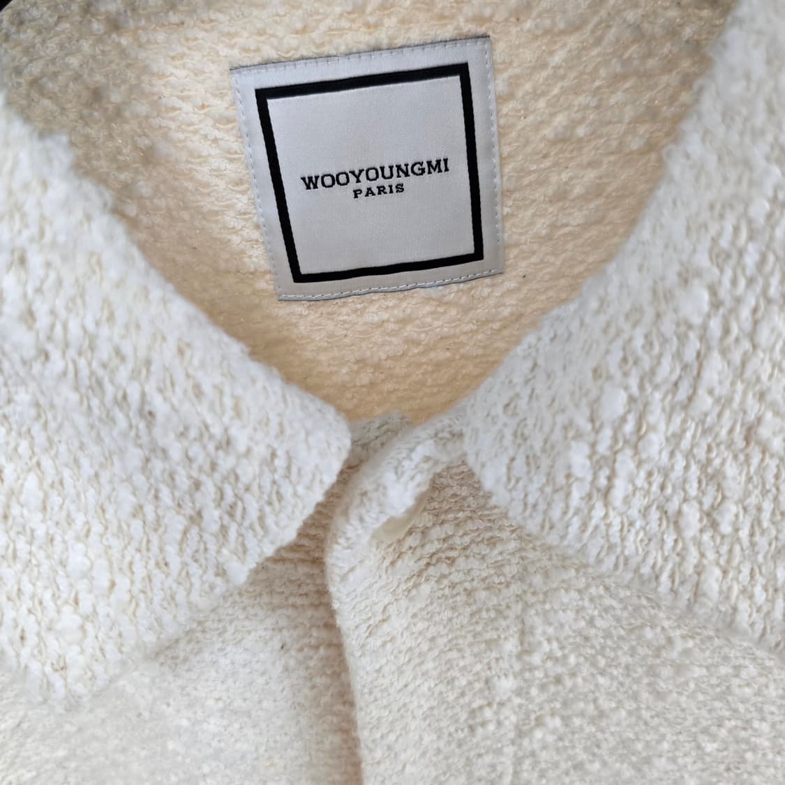 25ss 우영미 테리 숏슬리브 셔츠 아이보리 48사이즈 100 판매 상품이미지3