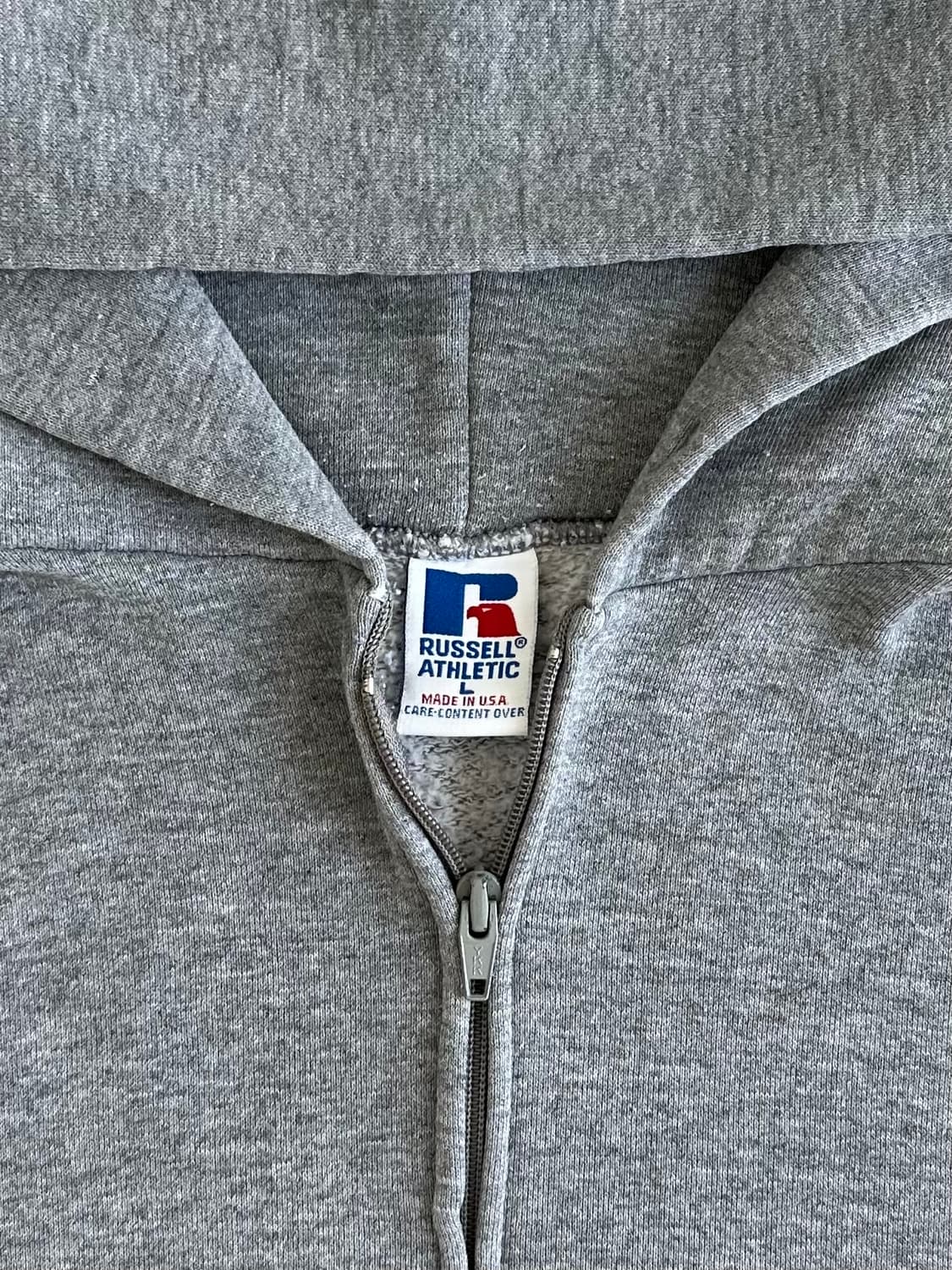 90s 빈티지 러셀 후드집업 그레이 L USA 상품이미지6