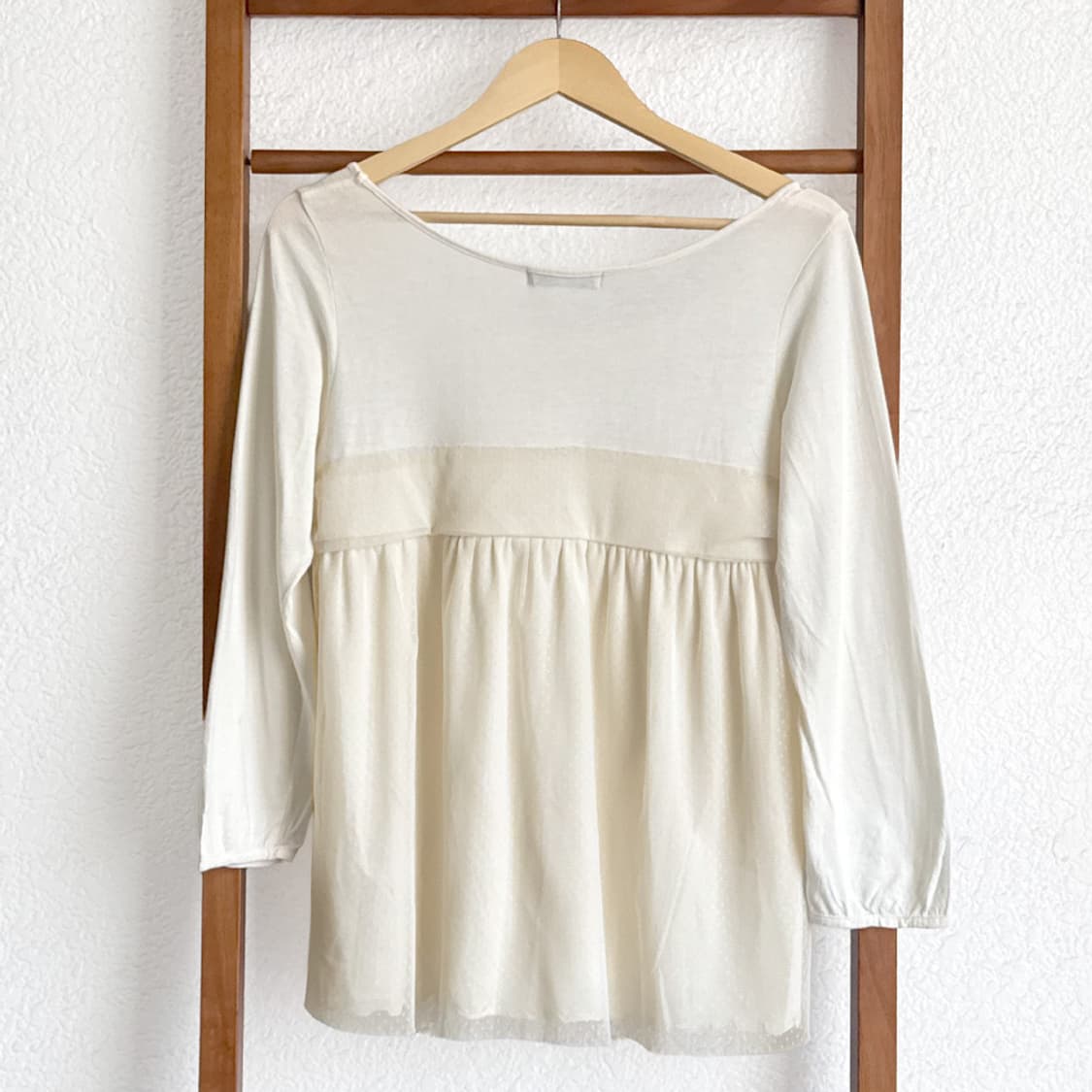 크림 드리즐 튤 탑 상품이미지7