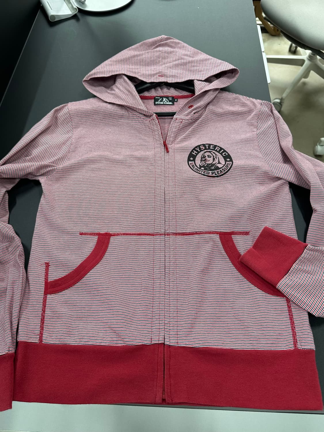 히스테릭글래머 히스걸 빅로고 스트라이프 후드집업 상품이미지5